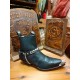 BOOTSTRAPS WITH CONCHOS AND REVETS 100% LEATHER