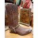 BOOTSTRAPS WITH CONCHOS AND REVETS 100% LEATHER